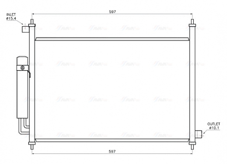 Condensator climatizare (cu uscator) potrivit HONDA FR-V 2.2D 07.05- [2]