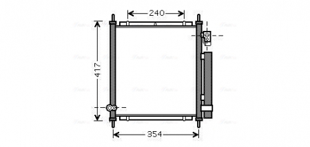 Condensator climatizare (cu uscator) potrivit HONDA JAZZ II 1.2/1.3 03.02-07.08 [2]