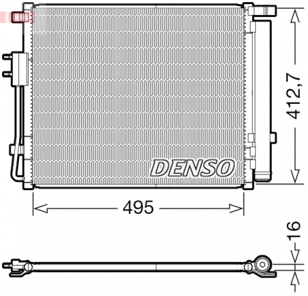 Condensator climatizare (cu uscator) potrivit HYUNDAI GRAND SANTA FÉ, SANTA FÉ III, SANTA FÉ III/SUV 2.0D/2.2D 09.12- [2]