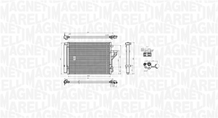 Condensator climatizare (cu uscator) potrivit HYUNDAI IX35; KIA CARENS IV, SPORTAGE III 1.6-2.0D 08.09- [1]