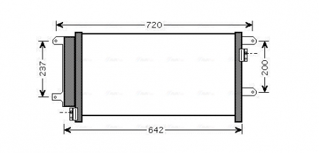 Condensator climatizare potrivit IVECO DAILY III, DAILY IV 2.3D-3.0D 1999-2011 (cu uscator) [2]