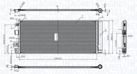 Condensator climatizare (cu uscator) potrivit JEEP RENEGADE 2.0D 07.14-