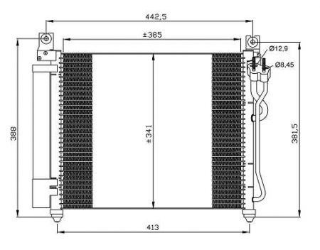 Condensator climatizare (cu uscator) potrivit KIA PICANTO I 1.0-1.1LPG 04.04-09.11 [0]
