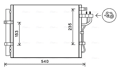 Condensator climatizare (cu uscator) potrivit KIA PICANTO II 1.0/1.0LPG/1.2 05.11-03.17 [2]