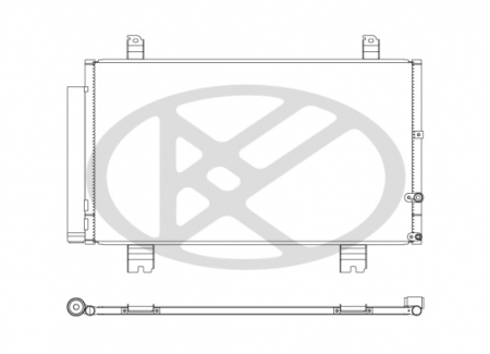 Condensator climatizare (cu uscator) potrivit LEXUS GS 3.0/4.3 04.05-11.11 [2]