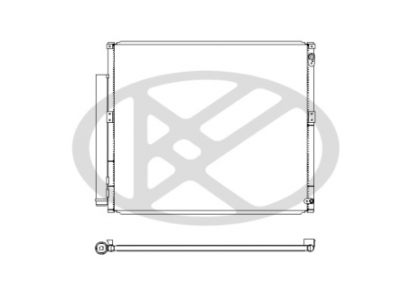 Condensator climatizare potrivit LEXUS GX; TOYOTA 4 RUNNER IV, FJ CRUISER, LAND CRUISER PRADO 3.0D/4.0/4.7 2001-2011 (cu uscator) [2]
