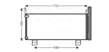 Condensator climatizare (cu uscator) potrivit LEXUS RX 3.5H 09.12-10.15
