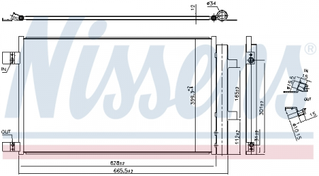 Condensator climatizare potrivit MERCEDES CITAN TOURER (W420), CITAN/MINIVAN (W420), T (MPV); NISSAN QASHQAI II; RENAULT ESPACE V, GRAND KANGOO III, GRAND SCENIC IV, KADJAR, KANGOO III 1.3-2.0D dupa 2 [2]