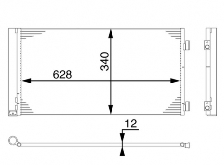 Condensatoare - Condensator climatizare potrivit MINI (F55), (F57), (R56), (R57), (R58), (R59), CLUBMAN (R55), CLUBVAN (R55) 1.4-2.0D dupa 2006 (cu uscator)