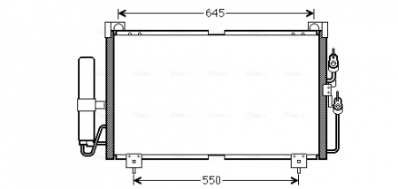 Condensator climatizare (cu uscator) potrivit MITSUBISHI OUTLANDER I 2.0/2.4 01.02-09.07 [2]
