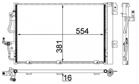 Condensator climatizare (cu uscator) potrivit OPEL ASTRA G, ASTRA H, ASTRA H CLASSIC, ASTRA H GTC, ASTRA H/KOMBI, ZAFIRA B, ZAFIRA B/MINIVAN 1.4-1.8LPG 02.98- [2]