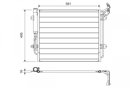 Condensator climatizare potrivit SEAT ALHAMBRA; VW SHARAN 1.4-2.0D 2010-2022 (cu uscator) [2]