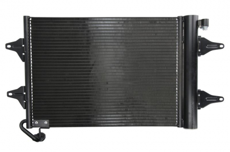 Condensator climatizare (cu uscator) potrivit SEAT CORDOBA, IBIZA II, IBIZA III, IBIZA IV, IBIZA IV SC, TOLEDO III; SKODA FABIA I, FABIA I PRAKTIK, FABIA II, ROOMSTER, ROOMSTER PRAKTIK; VW FOX, POLO 1 [1]