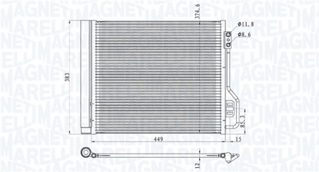 Condensator climatizare (cu uscator) potrivit SMART FORTWO 0.8D/1.0/Electric 01.07-