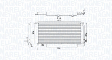 Radiator clima Ac - Condensator climatizare potrivit SMART ROADSTER 0.7 2003-2005 - (cu uscator)