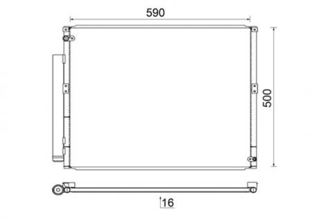 Condensator climatizare (cu uscator) potrivit TOYOTA LAND CRUISER PRADO 3.0D 09.02-12.10