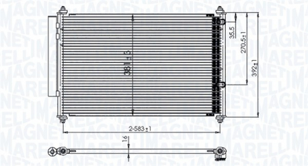 Condensator climatizare (cu uscator) potrivit TOYOTA YARIS, YARIS/HATCHBACK 1.5H 03.12-06.20