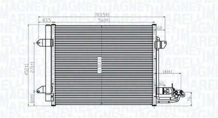 Condensatoare - Condensator climatizare potrivit VW CADDY III, CADDY III/MINIVAN, TOURAN 1.4-2.0D 2003-2015 (cu uscator)