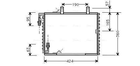 Condensator climatizare potrivit BMW 3 (E30) 1.6-2.7 09.82-06.94 [2]