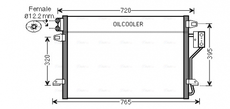 Condensator climatizare potrivit CHRYSLER GRAND VOYAGER V, TOWN & COUNTRY, VOYAGER V; DODGE GRAND; LANCIA VOYAGER; VW ROUTAN 2.8D-4.0 06.07- [2]