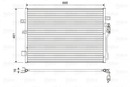 Condensator climatizare potrivit DODGE JOURNEY; FIAT FREEMONT 2.0D-3.6ALK 06.08-
