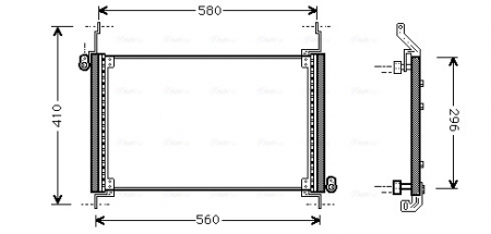 Condensator climatizare potrivit FIAT MULTIPLA 1.9D 04.99-06.10 [2]