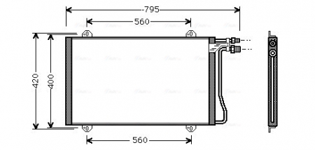 Condensator climatizare potrivit MERCEDES SPRINTER 2-T (B901, B902), SPRINTER 3,5-T (B909), SPRINTER 3-T (B903), SPRINTER 4,6-T (B909), SPRINTER 4-T (B904), SPRINTER 5-T (B905) 2.1D-Electric 01.95- [2]
