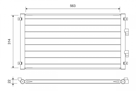 Condensator climatizare potrivit NISSAN LEAF Electric 08.17-