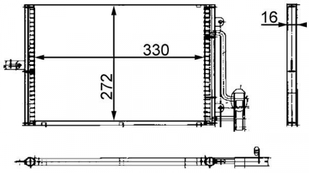 Condensatoare - Condensator climatizare potrivit PORSCHE 911, 911 TARGA, BOXSTER 2.5-3.6 1996-2005