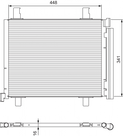 Condensator climatizare potrivit SEAT MII; SKODA CITIGO, E-CITIGO; VW LOAD UP, UP! 1.0/1.0CNG/Electric dupa 2011 [2]