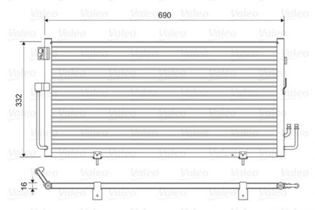 Condensatoare - Condensator climatizare potrivit SUBARU IMPREZA 1.5-2.5 2000-2009