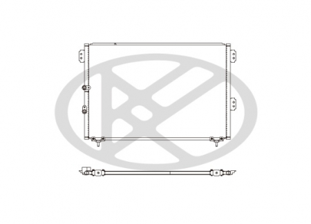 Condensator climatizare potrivit TOYOTA HIACE IV, HIACE V 2.4-2.7 08.89- [2]