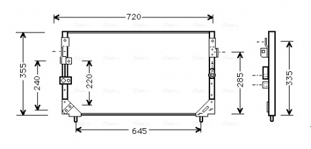 Piese Auto - Condensator climatizare potrivit TOYOTA LAND CRUISER 80 4.2D/4.5 01.90-12.97