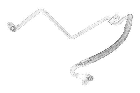 Conducte aer conditionat - Conducta presiune AC (fara norma de poluare EURO 6.1) potrivit CITROEN C3 PICASSO; PEUGEOT 207 1.6D 2006-2015