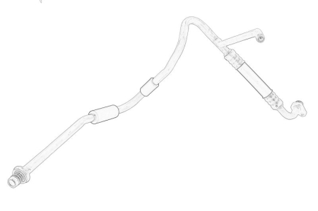 Conducte aer conditionat - Conducta presiune AC potrivit CITROEN C5 III, C6; PEUGEOT 407, 508 I 1.6-3.0D dupa 2004