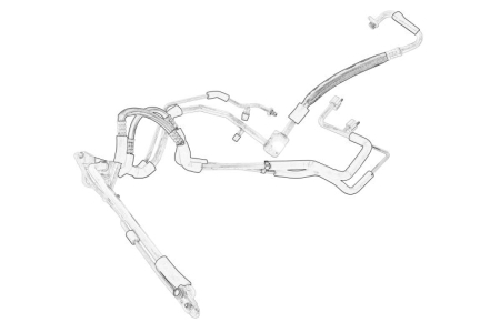 Conducte aer conditionat - Conducta presiune AC potrivit CITROEN JUMPY II; PEUGEOT EXPERT, EXPERT TEPEE; TOYOTA PROACE 2.0D dupa 2009