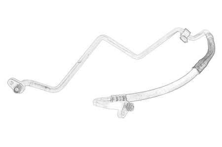 Conducte aer conditionat - Conducta presiune AC potrivit PEUGEOT 207 1.4/1.4D/1.6 2006-2015