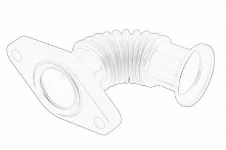 EGR - Conducta supapa EGR CITROEN C4, C4 GRAND PICASSO I, C4 I, C4 PICASSO I, C5 II, C5 III, C8, JUMPY; FIAT SCUDO; LANCIA PHEDRA; PEUGEOT 307, 308, 308 I, 407, 508 I, 607, 807, EXPERT 2.0D 