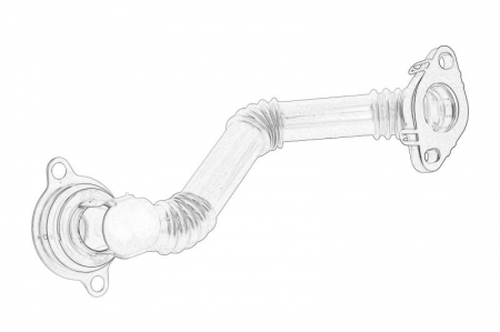 EGR - Conducta tubulara EGR potrivit DS DS 3, DS 4, DS 5; CITROEN BERLINGO, BERLINGO MULTISPACE, BERLINGO/MINIVAN, C3 / C3 ORIGIN III, C3 AIRCROSS II, C3 II, C3 PICASSO, C4 CACTUS 1.6D 04.08-