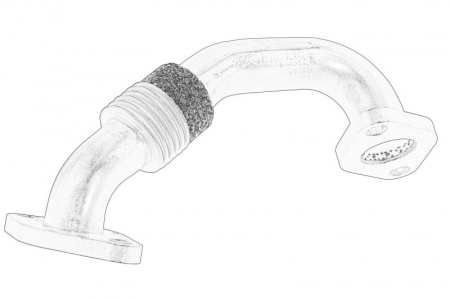 EGR - Conducta tubulara EGR potrivit SEAT ALHAMBRA; VW SHARAN 2.0D 11.05-03.10