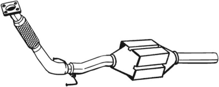 Sistem evacuare - Convertor catalitic EURO 3 potrivit SEAT CORDOBA, IBIZA III; SKODA FABIA I, FABIA I PRAKTIK; VW POLO, POLO IV 1.9D 11.99-04.12