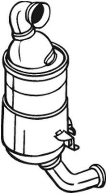 Sistem evacuare - Convertor catalitic EURO 4 potrivit CITROEN BERLINGO, BERLINGO/MINIVAN; PEUGEOT PARTNER, PARTNER ORIGIN, PARTNER ORIGIN/MINIVAN, PARTNER/MINIVAN 1.6D 07.05-12.15