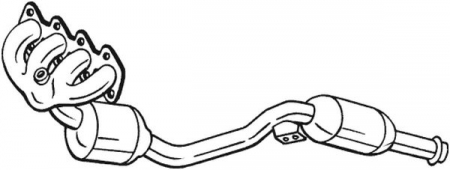 Sistem evacuare - Convertor catalitic EURO 4 potrivit MERCEDES A (W169), B SPORTS TOURER (W245) 1.5/1.7/2.0 09.04-06.12