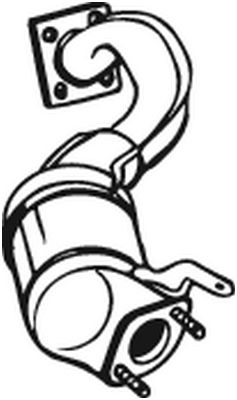 Sistem evacuare - Convertor catalitic EURO 5 potrivit AUDI A3; SEAT ALTEA, ALTEA XL, LEON; SKODA OCTAVIA II, YETI; VW CADDY III, CADDY III/MINIVAN, GOLF PLUS V, GOLF VI, JETTA IV, TOURAN 1.2 11.08-