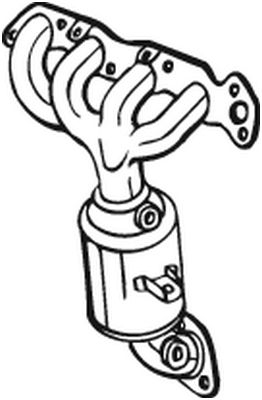 Sistem evacuare - Convertor catalitic EURO 5 potrivit OPEL AGILA; SUZUKI SPLASH, SWIFT IV 1.2/1.2LPG 01.08-