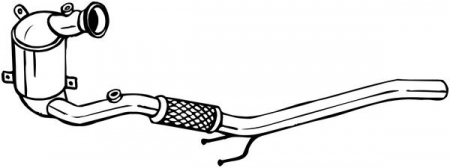 Sistem evacuare - Convertor catalitic EURO 6 potrivit AUDI A3; SEAT LEON, LEON SC, LEON ST; SKODA OCTAVIA III, SUPERB III; VW PASSAT B8, TOURAN 1.2/1.8/2.0 04.12-