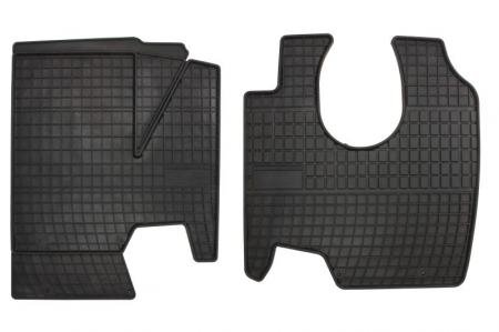 Covor podea FROGUM cauciuc, 2 buc. BASIC, culoare neagra, potrivit MERCEDES AXOR 01.02-10.04, Camion [0]