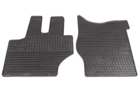 Covorase auto - Covor podea FROGUM cauciuc, 2 buc. BASIC, culoare neagra, potrivit MERCEDES LK/LN2 01.84-12.98, Camion