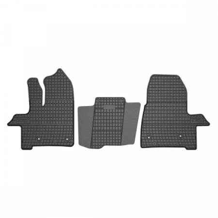 Covorase auto - Covor podea FROGUM cauciuc, 3 buc. BASIC, fata, set, culoare neagra, potrivit FORD TRANSIT CUSTOM V362, TRANSIT V363 05.19-, Van