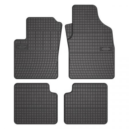 Covorase auto - Covor podea FROGUM cauciuc, 4 buc. BASIC, fata/spate, set, culoare neagra, potrivit ABARTH 500 / 595 / 695, 500C / 595C / 695C; FIAT 500, 500 C, PANDA; FORD KA, STREET KA 09.96-, Liftback